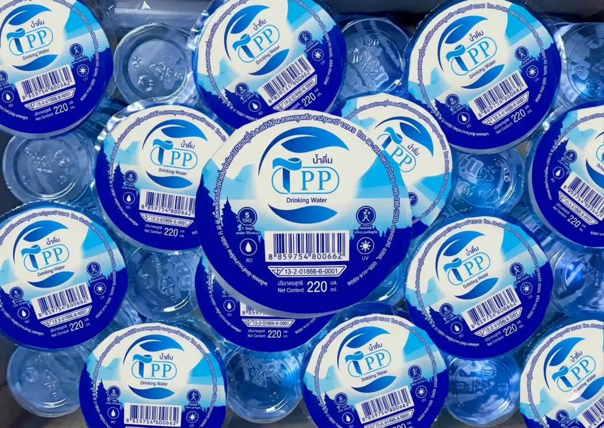 น้ำดื่มถ้วย TPP 220 มิลลิลิตร